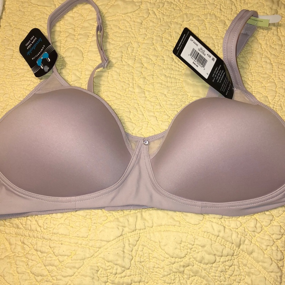 Bali 42B bra smoothing padded no wire gloss beige new NWT